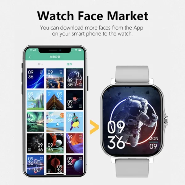 Original 1.83'' Smart Watch Clock Fitness Heart Monitor Sport - Image 3