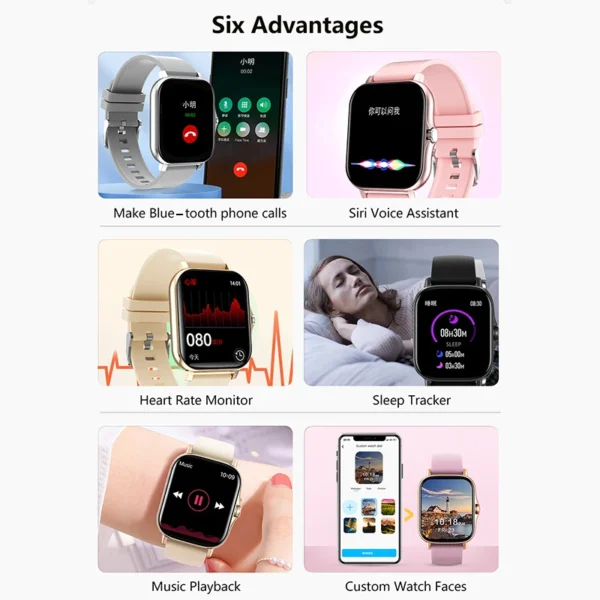 Original 1.83'' Smart Watch Clock Fitness Heart Monitor Sport - Image 2