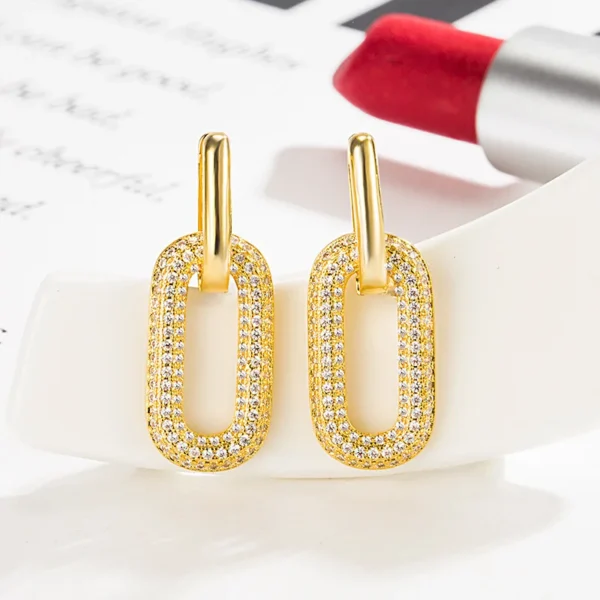 Real 14K Gold Jewelry Earring Women Fine Aros Mujer