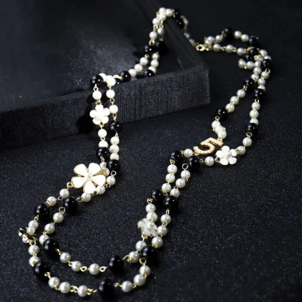 Luxury Brand Pearl Number 5 Necklaces For Woman Flower - Image 4