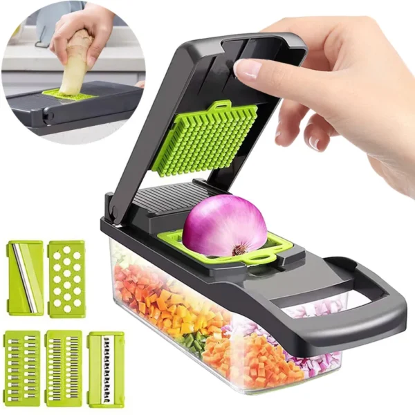 Vegetable Chopper Multifunctional Food Chopper with Hand Guard - Image 2