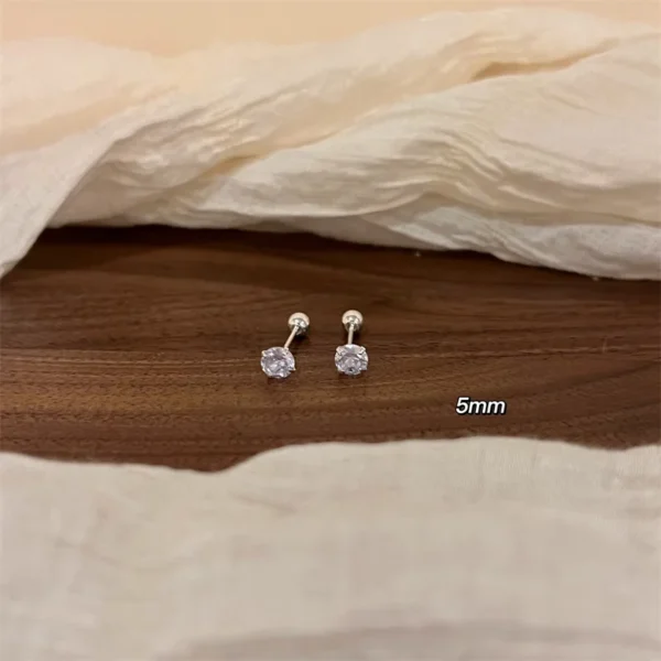 S925 Silver Needle Shining Zircon Ear Bone Earrings for Women Girls - Image 4