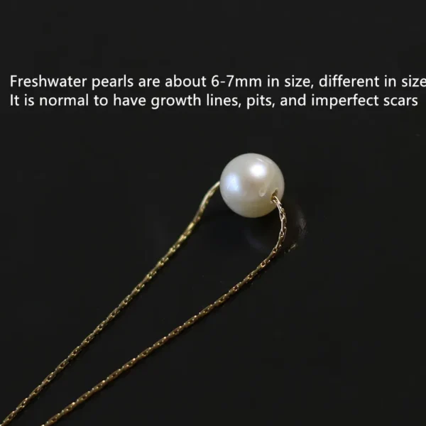 Simple Temperament One Pearl Necklace Short Chain for Women - Image 2