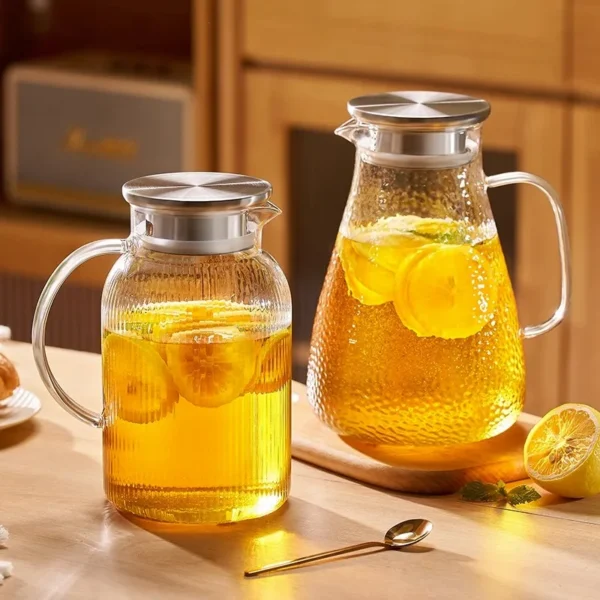 1.6L Heat Resistant Glass Cold Water Kettle And Cups Transparent - Image 5
