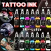 7/14 color SUANGL-tattoo ink set, 0.5oz (15ml)