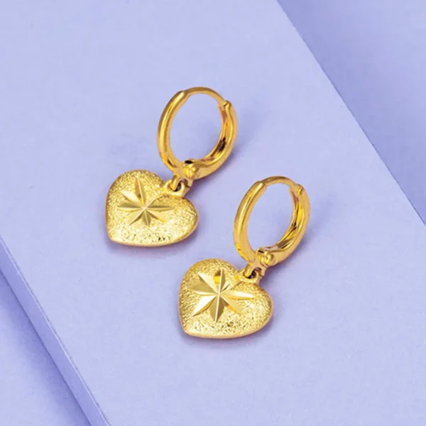 Not Fade Forever 14 K Gold Jewelry Dorp Earring for Women Aretes - Image 2