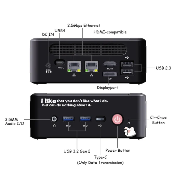 ASL Supremo Cat Collaboration Mini PC AMD Ryzen 7 7840HS 16GB - Image 5