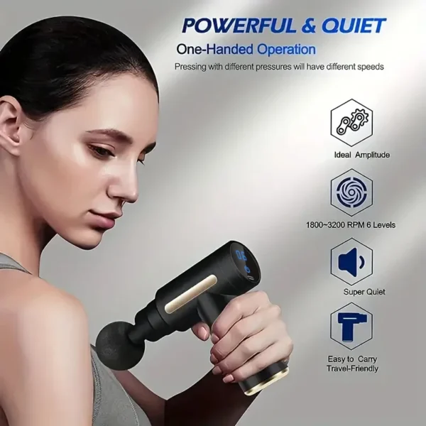 Mini Portable Fascia Massage Gun Electric Percussion Pistol - Image 3