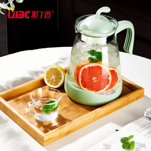 Lilac 20-2400ml Home And Kitchen Transparent Glass Water Jug - Image 2