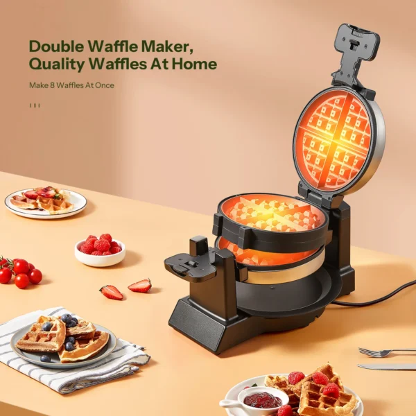 4-Slice Belgian Waffle Maker, 3 Browning Levels with Nonstick - Image 5