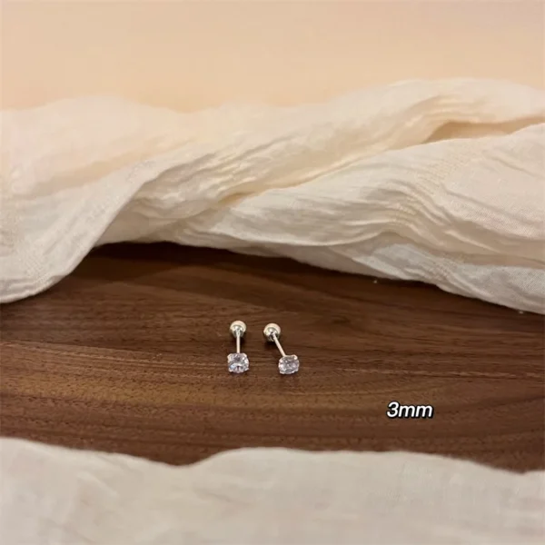 S925 Silver Needle Shining Zircon Ear Bone Earrings for Women Girls - Image 6