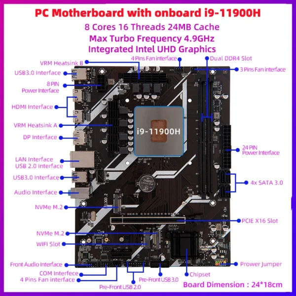 DIY Gaming Computer ERYING PC Motherboard CPU RAM COMBO Kit i9 - Image 2