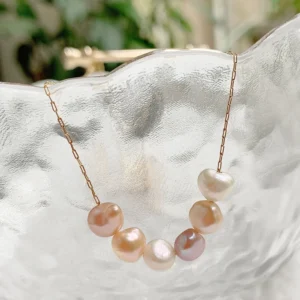Mixed Color Natural Freshwater Pearl Necklace for Women Wedding