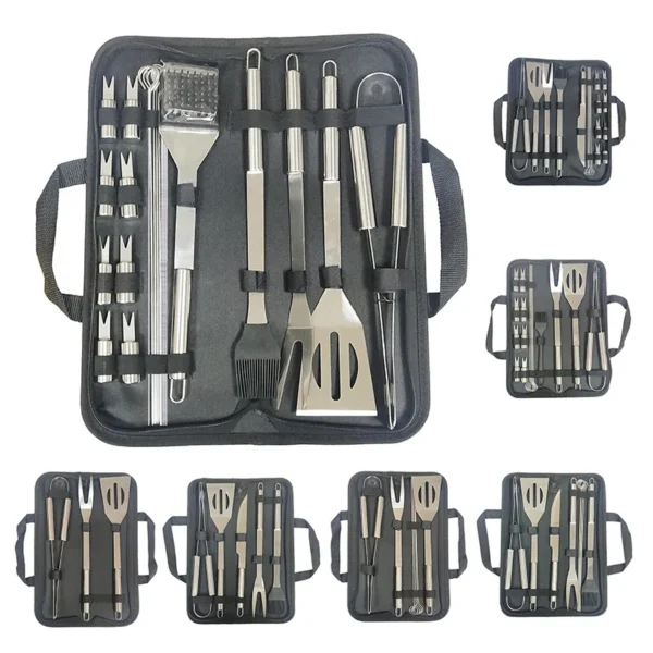 Stainless Steel Grill Set Grill Set Outdoor Portable BBQ Tool Set