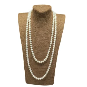 160cm Long Pearl Necklace 9-10mm Natural Freshwater Pearl