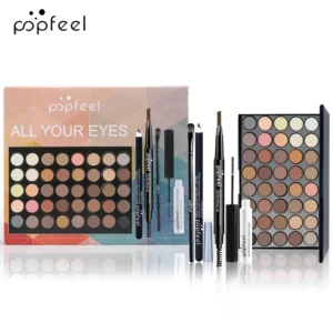 POPFEEL Eye Makeup Set, Eyeshadow Palette, Eyeliner, Mascara