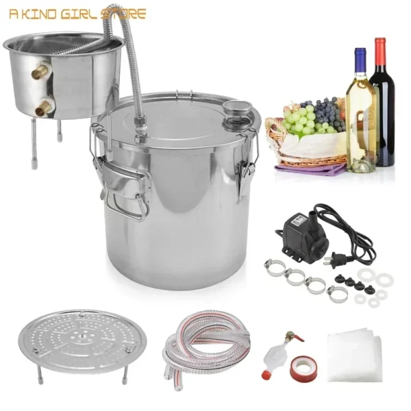 3 Gallon 11L Home Wine Making Distillers Stainless steel Copper
