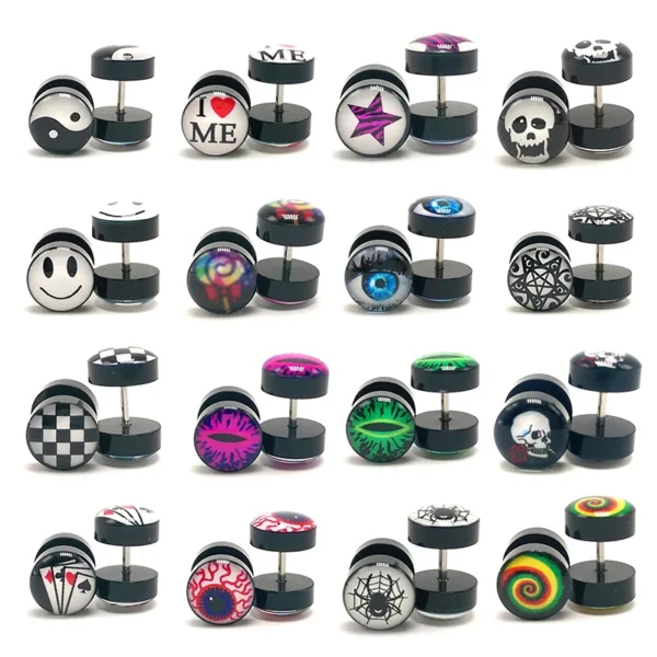 2Pcs New Earings Fashion Jewelry Women's Ear Stud Barbell Piercing