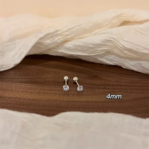 S925 Silver Needle Shining Zircon Ear Bone Earrings for Women Girls - Image 5
