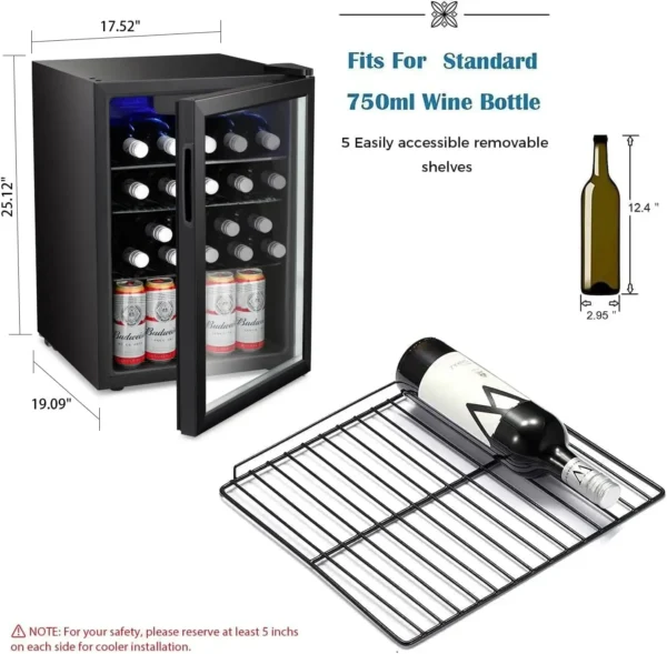 Star 24 Bottle Wine Cooler/Cabinet Beverage Refrigerator Small Mini - Image 3
