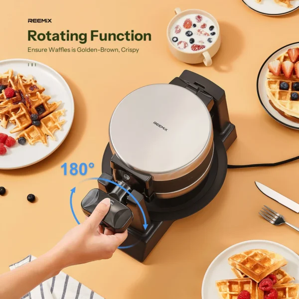 4-Slice Belgian Waffle Maker, 3 Browning Levels with Nonstick - Image 4
