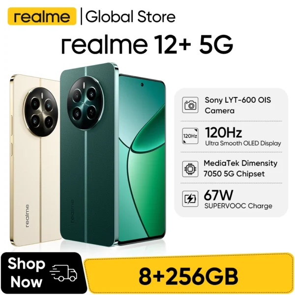 realme 12+ 5G 6.67"120Hz AMOLED Display Smartphone 5000mAh