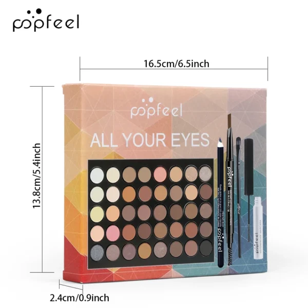 POPFEEL Eye Makeup Set, Eyeshadow Palette, Eyeliner, Mascara - Image 3