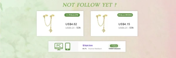 ESO Customized Number Real Soild K Gold Fine Earring - Image 2