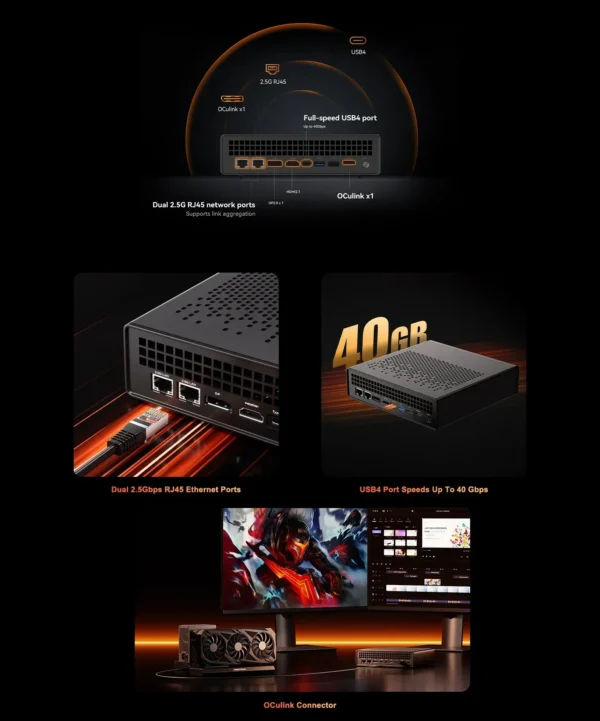 MINISFORUM MS-A1 Mini PC Support AMD AM5 Socket CPU DIY Gaming - Image 4