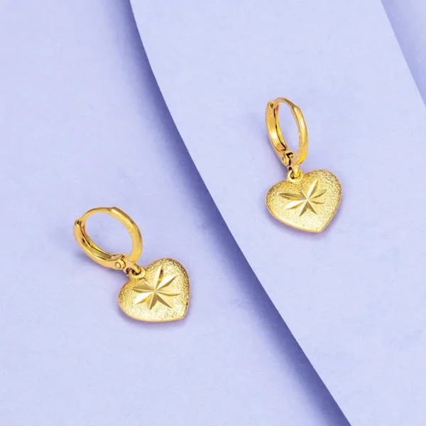 Not Fade Forever 14 K Gold Jewelry Dorp Earring for Women Aretes - Image 4