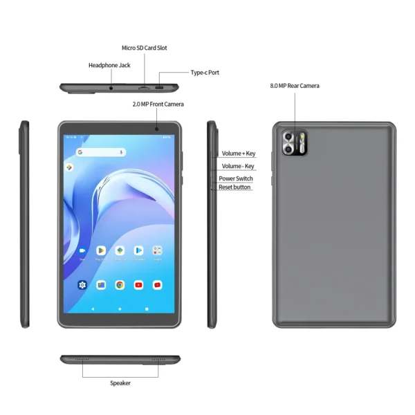PRITOM 8 Inch Tablet Android 13, 8GB(4+4 Expand) RAM 64GB ROM - Image 6