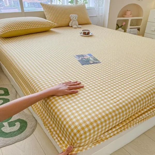 100% cotton Bed Sheet Fitted Sheet with Pillowcase Elastic Bands