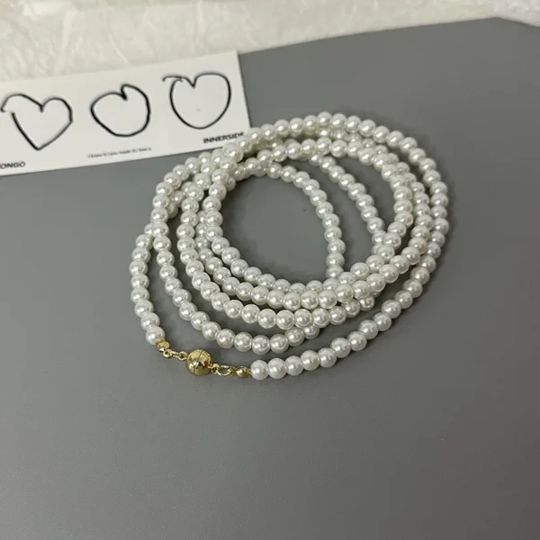 New Fashionable Style Multi-layer Layered Pearl Necklace - Image 5