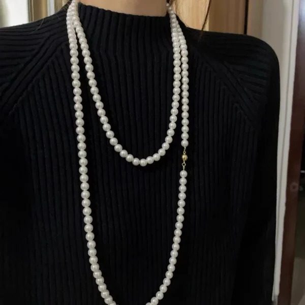 New Fashionable Style Multi-layer Layered Pearl Necklace