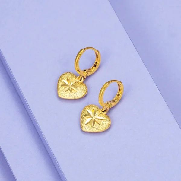 Not Fade Forever 14 K Gold Jewelry Dorp Earring for Women Aretes - Image 3