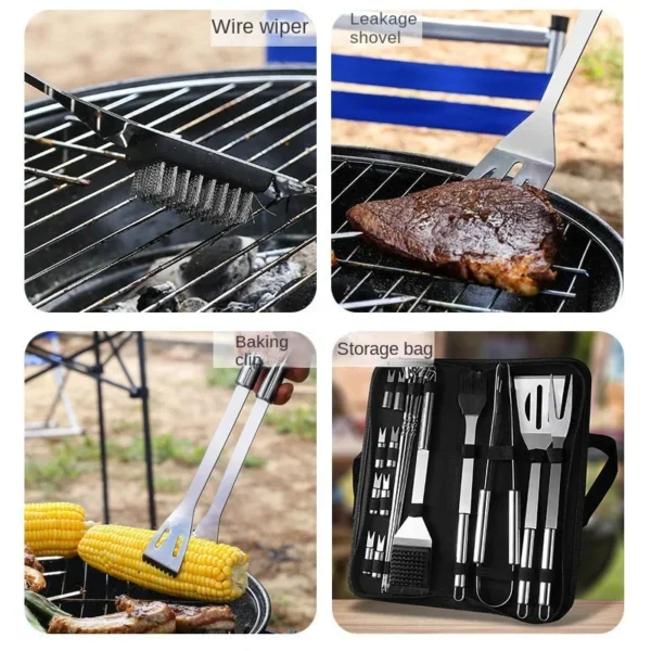 New Stainless Steel Barbecue Set Barbecue Combination Tool - Image 3