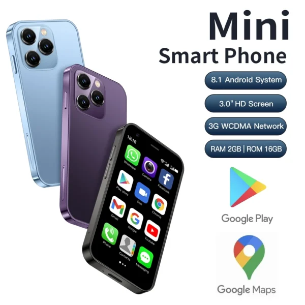 2024 SERVO Small Smartphone 3.0" Display Dual SIM 3G WCDMA