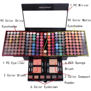 Miss Rose Makeup Case Set Kit-Ultimate Color Combination-Holiday