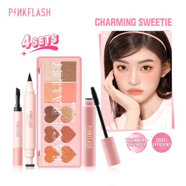 PINKFLASH 4 Pcs/Set Glitter Eyeshadow - Image 2