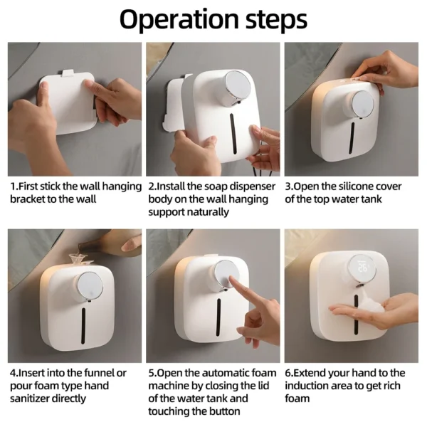 Automatic Wall-mounted Hand Washer with Rechargeable Battery - Image 6