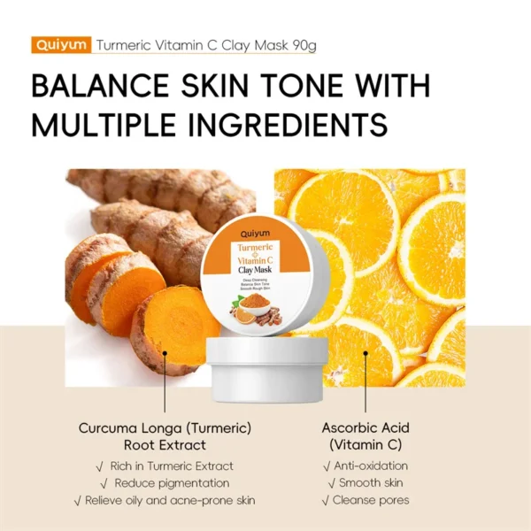 Turmeric Mud Mask Cleansing Pore Vitamin C Mud Mask Eliminate - Image 2