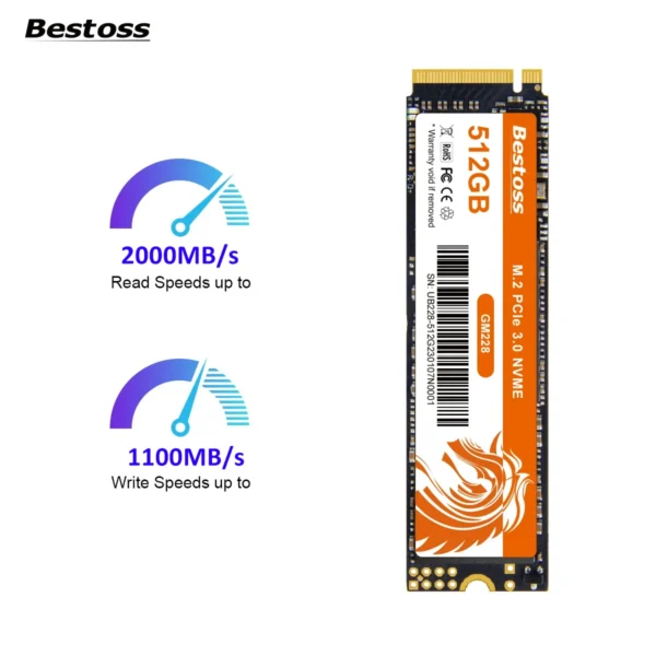 Bestoss Nvme M2 Ssd 1tb Notebook Ssd Nvme M2 256gb Diy Gaming